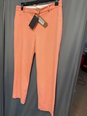 Boss Straight Pants Womens 10 Orange Slash Pockets Regular Fit Casual B76